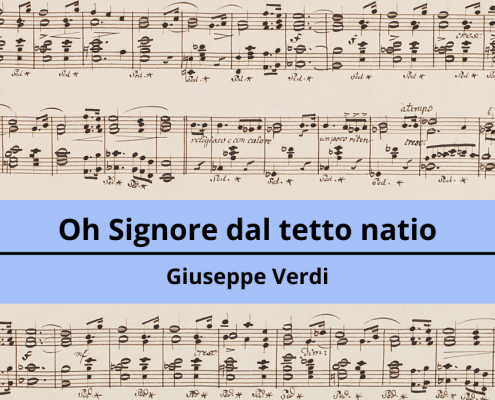 <h4>Oh Signore dal tetto natio</h4></br><p>Giuseppe Verdi</p> 9 14 2