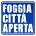 Cartello blu vintage Foggia Citta Aperta